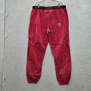 VINTAGE San Francisco 49ers Men Sleepwear Large Red Pants Plaid Flannel Logo Y2K